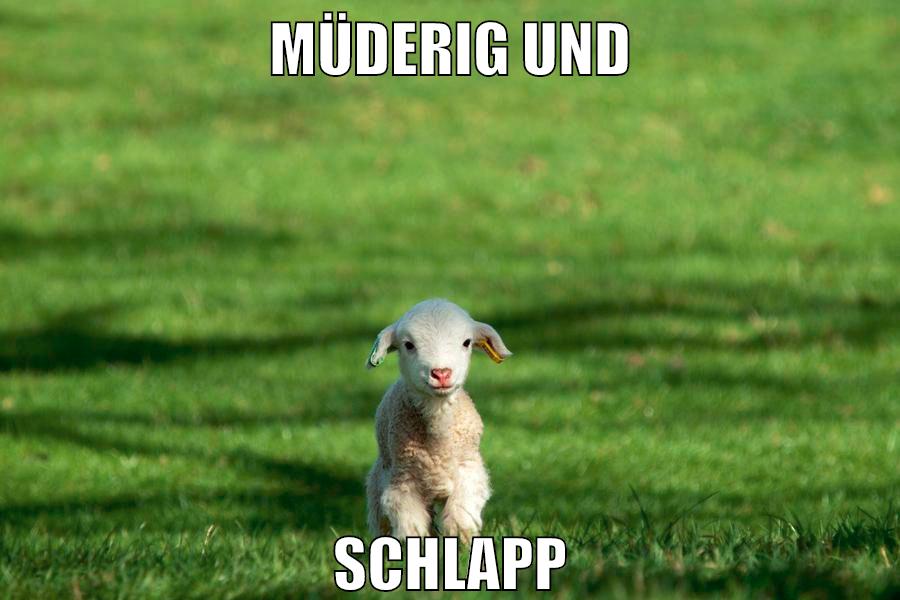 müderig und schlapp