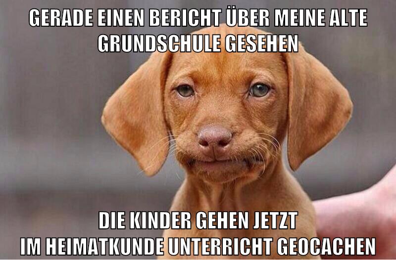 gerade einen bericht über meine alte grundschule gesehen die kinder gehen jetzt im heimatkunde unterricht geocachen