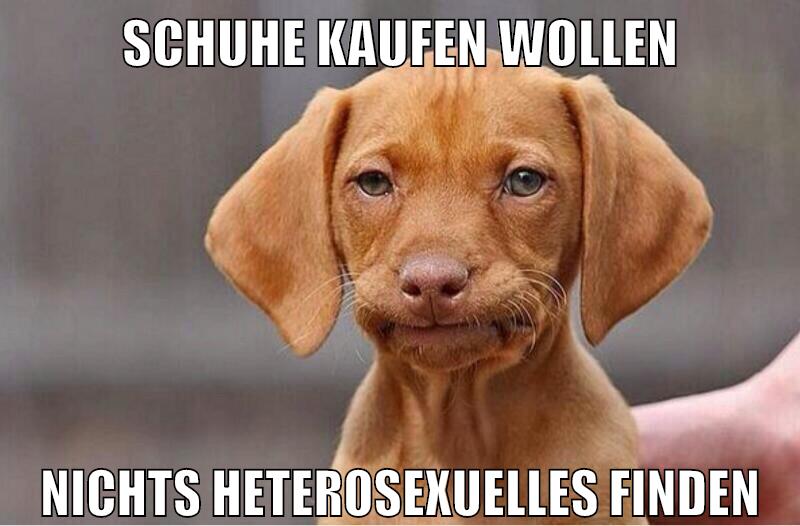 schuhe kaufen wollen nichts heterosexuelles finden