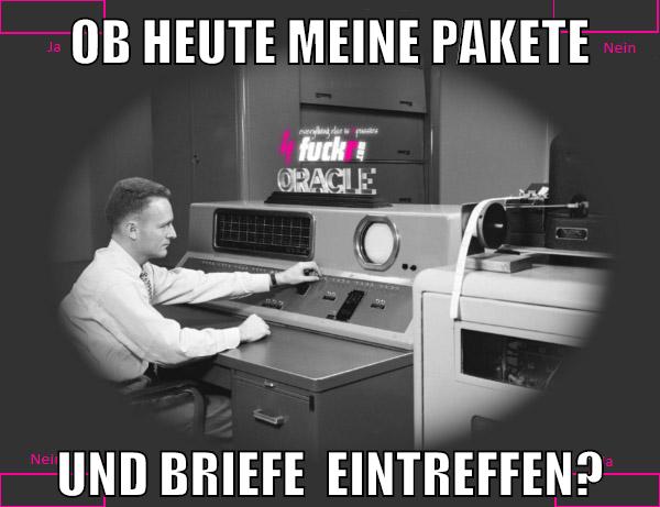 ob heute meine pakete und briefe  eintreffen?