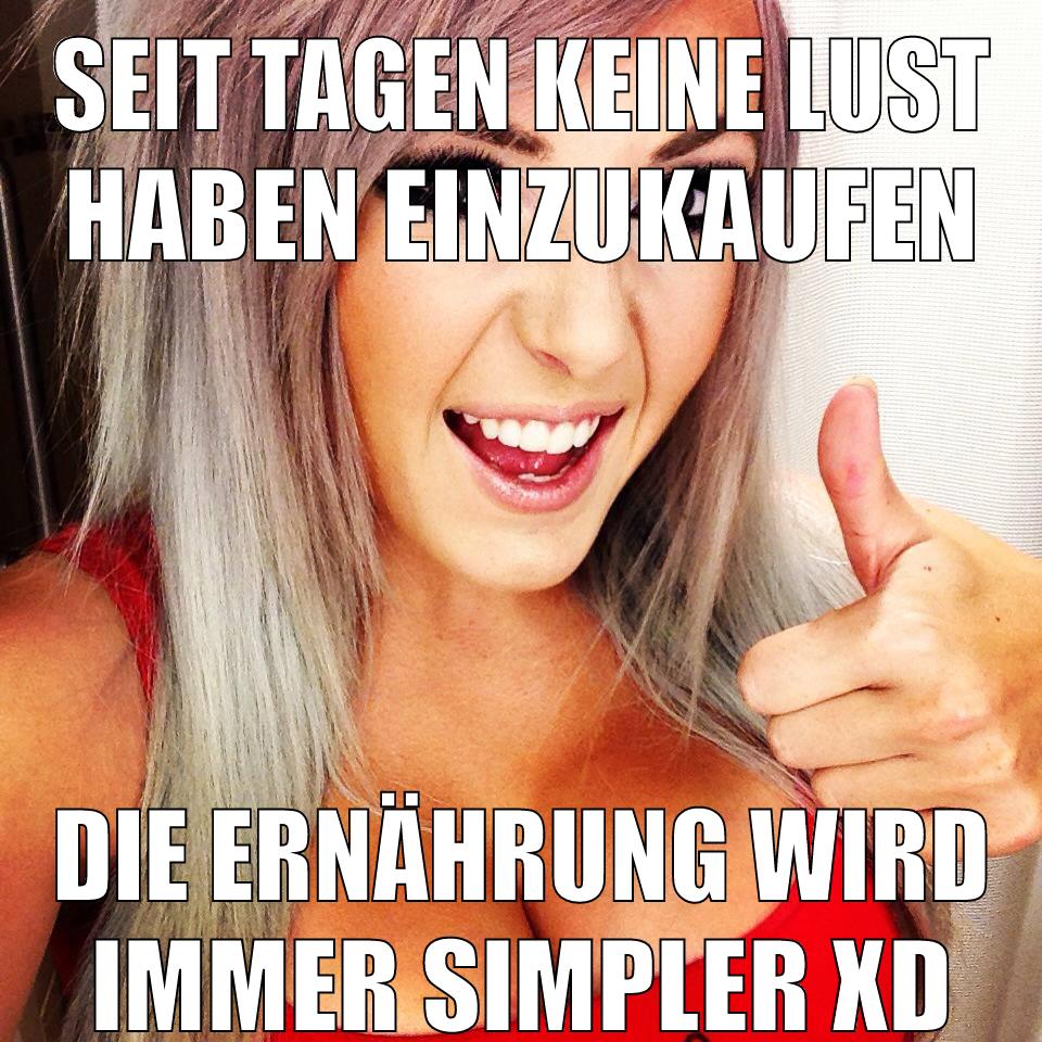 seit tagen keine lust haben einzukaufen die ernährung wird immer simpler xd