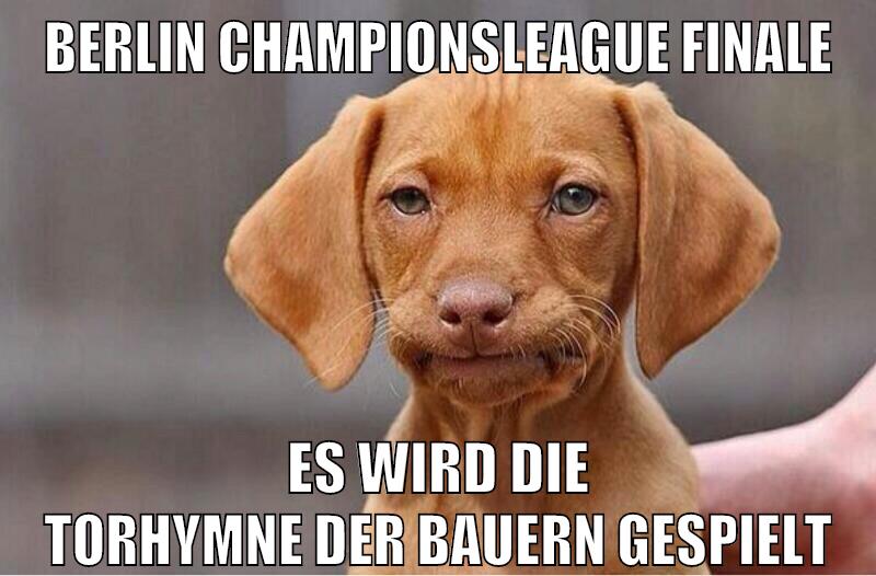 Berlin Championsleague finale es wird die torhymne der bauern gespielt