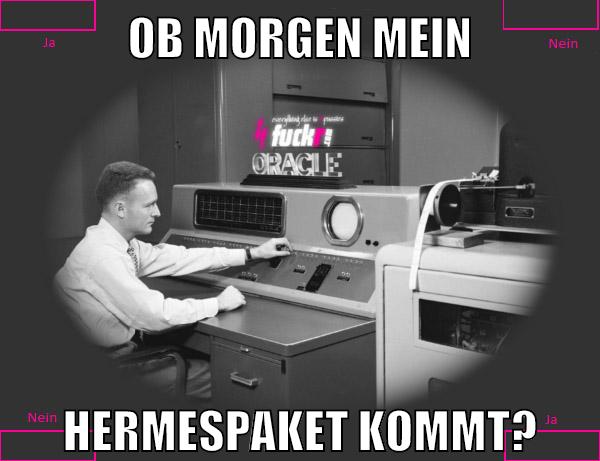 ob morgen mein hermespaket kommt?