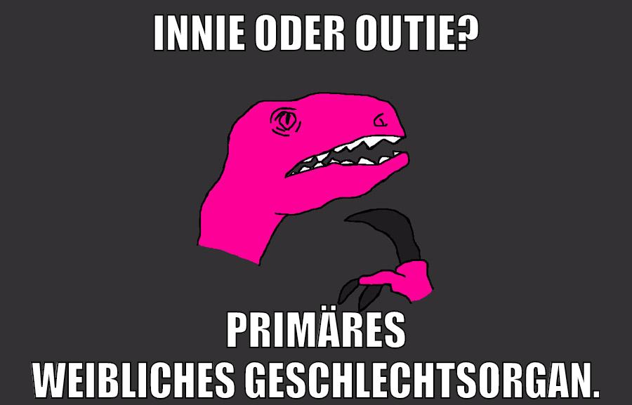 Innie oder Outie? Primäres weibliches Geschlechtsorgan.