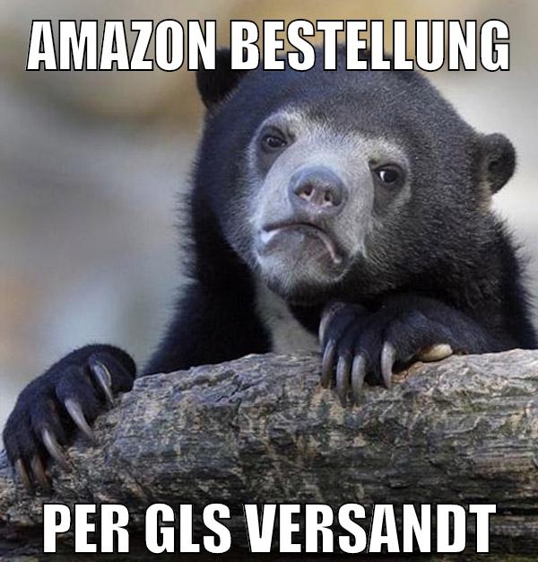 amazon bestellung per gls versandt