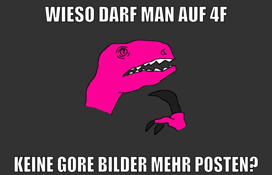 wieso darf man auf 4f keine gore bilder mehr posten?