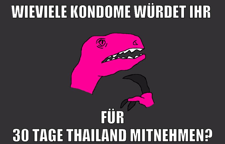 wieviele kondome würdet ihr für 30 tage thailand mitnehmen?