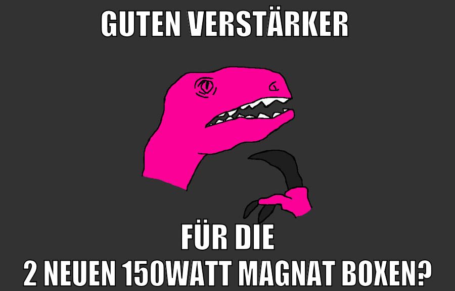 guten verstärker für die 2 neuen 150watt magnat boxen?