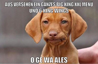 aus versehen ein ganzes big king xxl menü und 6 king wings o ge wa ales