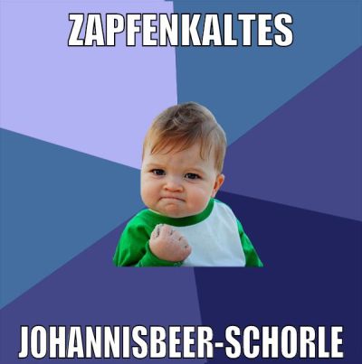 zapfenkaltes johannisbeer-schorle