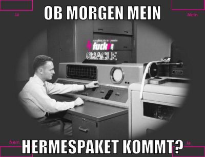 ob morgen mein hermespaket kommt?