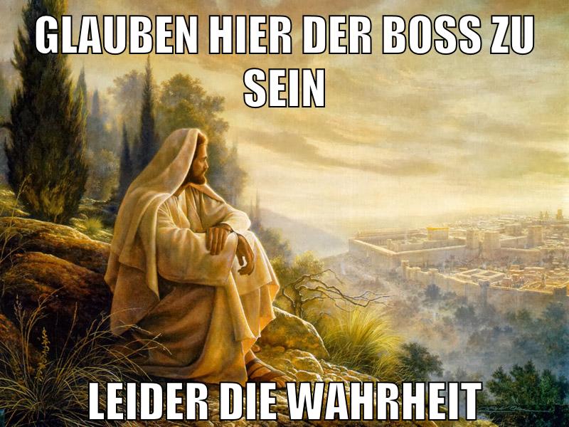 glauben hier der boss zu sein leider die wahrheit