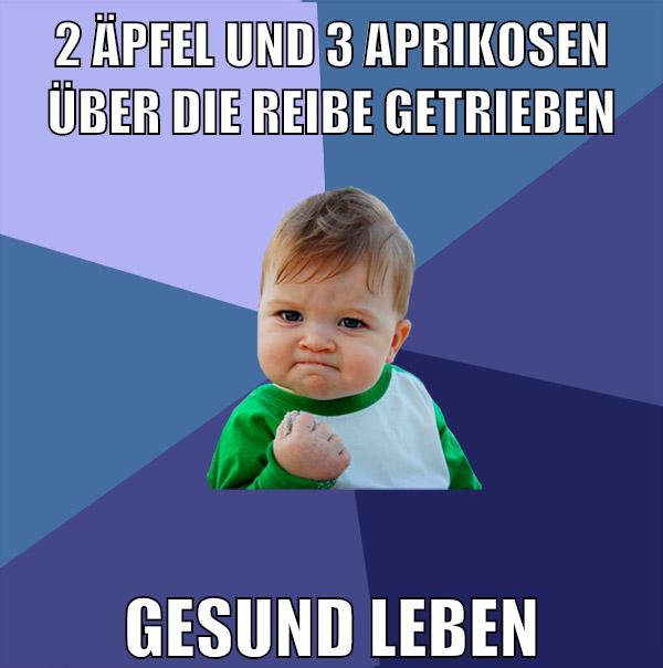 2 äpfel und 3 aprikosen über die reibe getrieben gesund leben