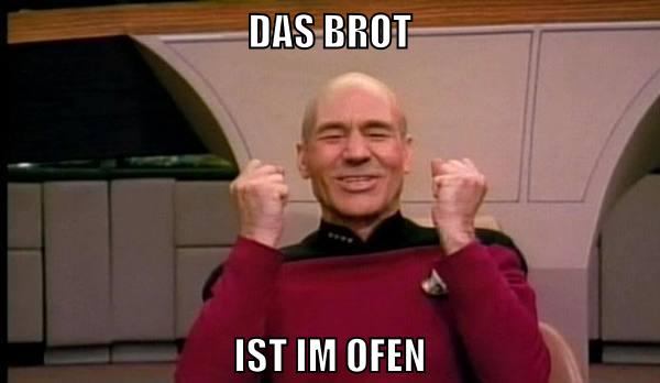 Das Brot ist im ofen