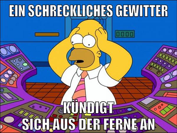 ein schreckliches gewitter kündigt sich aus der ferne an