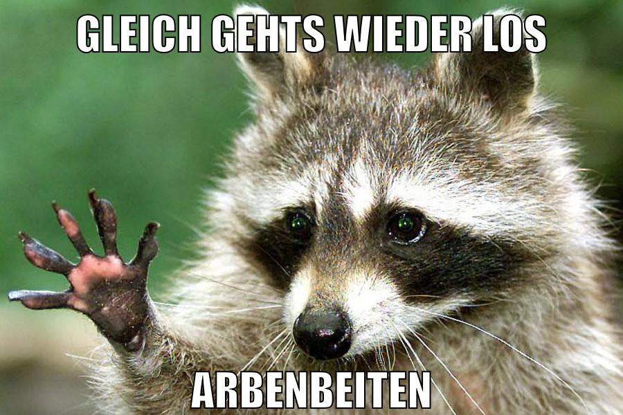 gleich gehts wieder los arbenbeiten