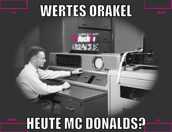 Wertes orakel heute mc donalds?