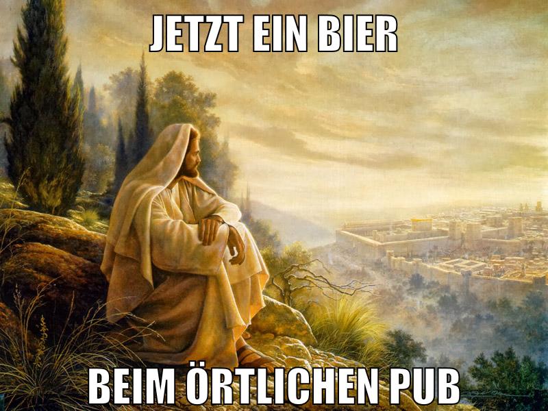 jetzt ein bier beim örtlichen pub