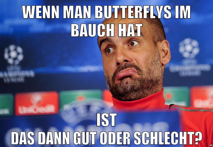 wenn man butterflys im bauch hat ist das dann gut oder schlecht?
