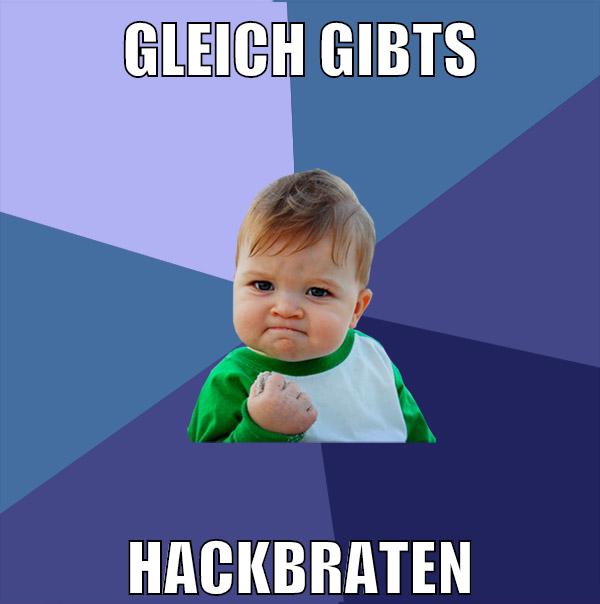 gleich gibts hackbraten