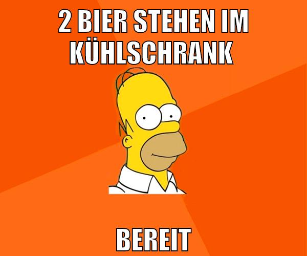 2 bier stehen im kühlschrank bereit