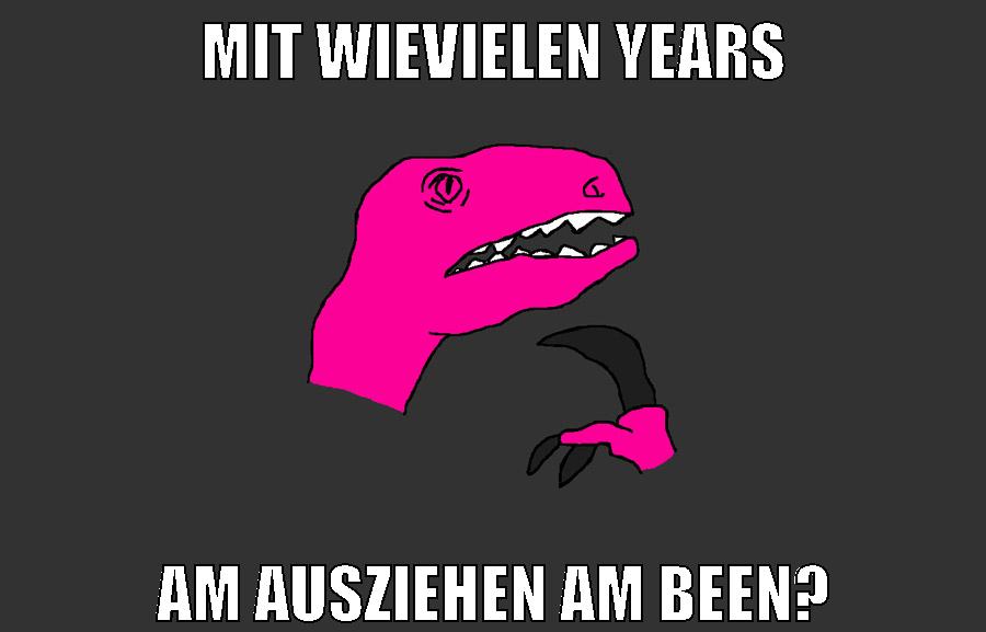 mit wievielen years am ausziehen am been?