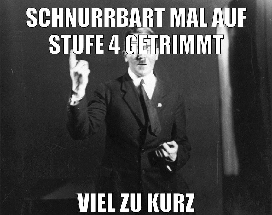 schnurrbart mal auf stufe 4 getrimmt viel zu kurz