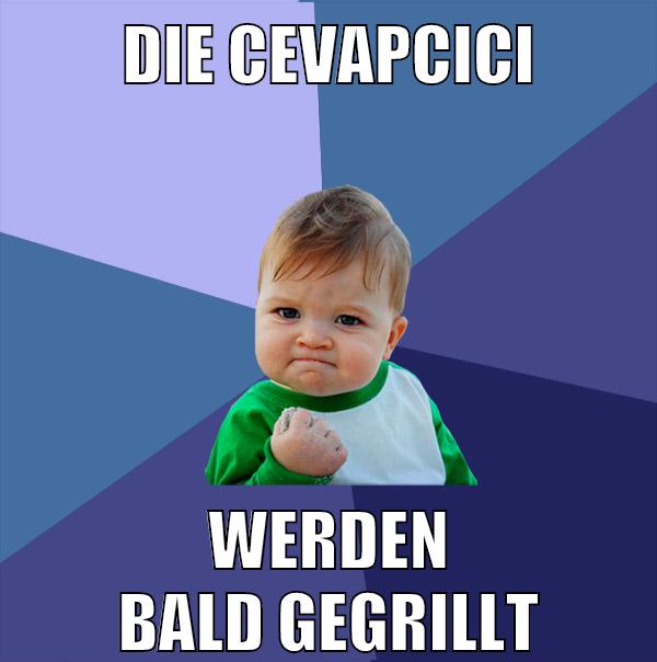 die cevapcici werden bald gegrillt