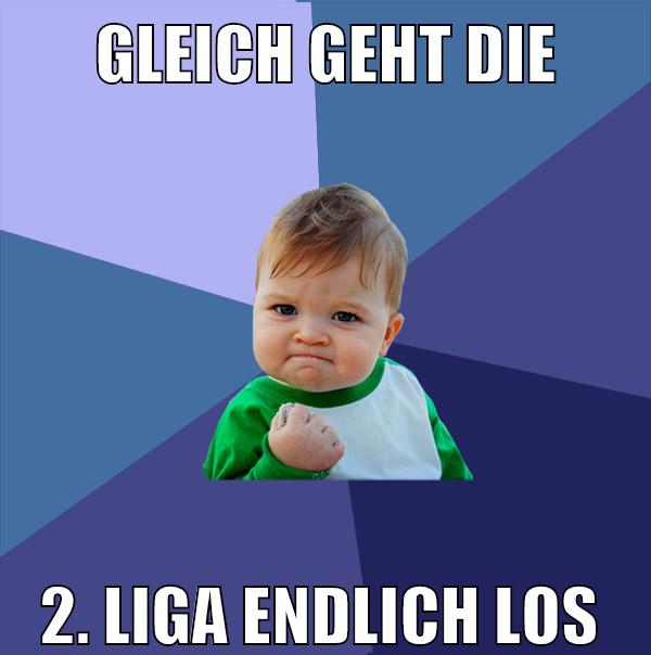 gleich geht die 2. Liga endlich los