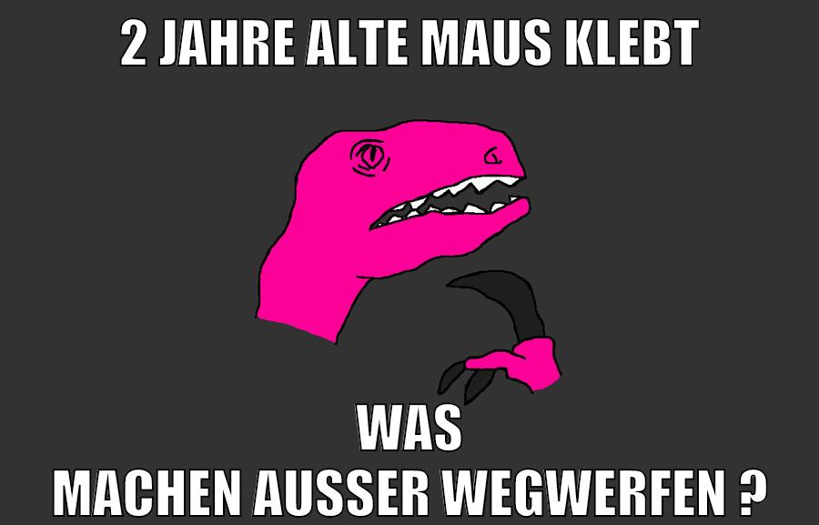 2 Jahre alte maus klebt was machen außer wegwerfen ?