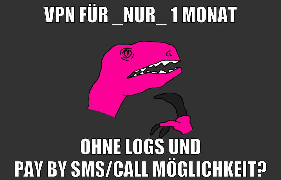 vpn für _nur_ 1 monat ohne logs und pay by sms/call möglichkeit?