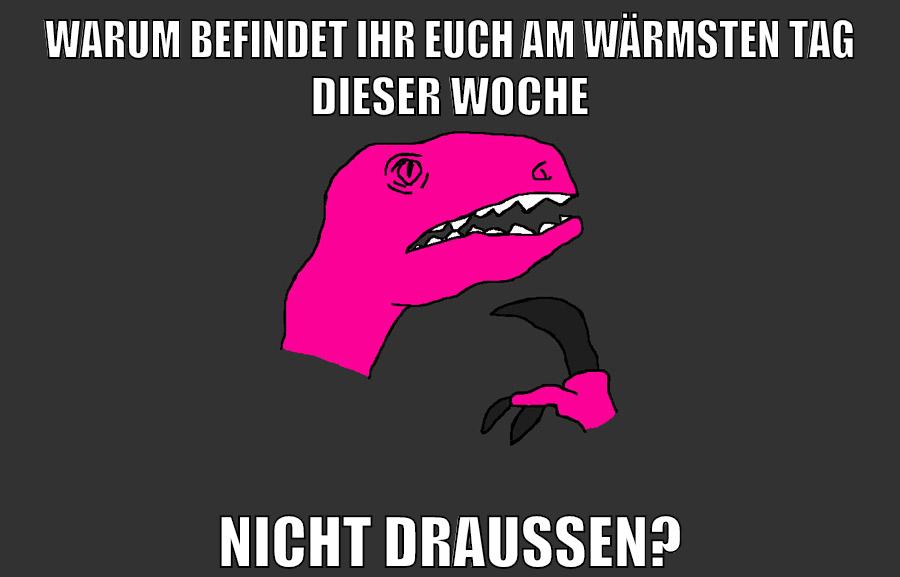 warum befindet ihr euch am wärmsten tag dieser woche nicht draußen?