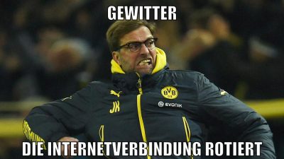 gewitter die internetverbindung rotiert