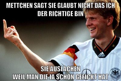 mettchen sagt sie glaubt nicht das ich der richtige bin sie auslachen weil man die ja schon gefickt hat