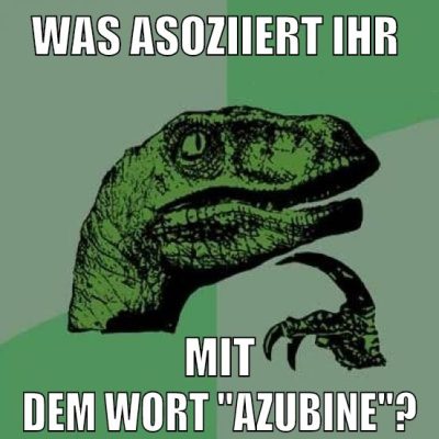 WAS ASSOZIIERT IHR MIT DEM WORT "AZUBINE"?