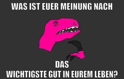 was ist euer meinung nach das wichtigste gut in eurem leben?