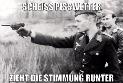 scheiß pisswetter zieht die stimmung runter