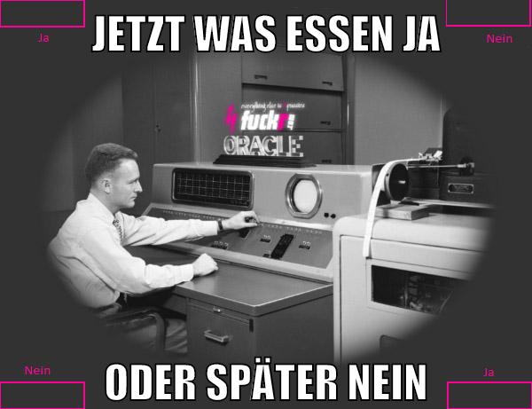 Jetzt was essen ja oder später nein