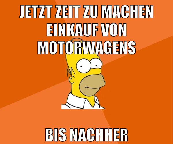 jetzt zeit zu machen einkauf von motorwagens bis nachher