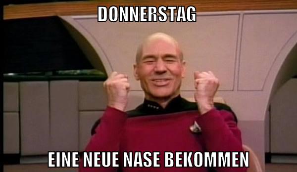Donnerstag eine neue nase bekommen