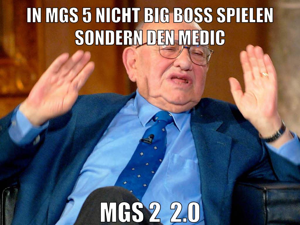 in mgs 5 nicht big boss spielen sondern den medic mgs 2  2.0