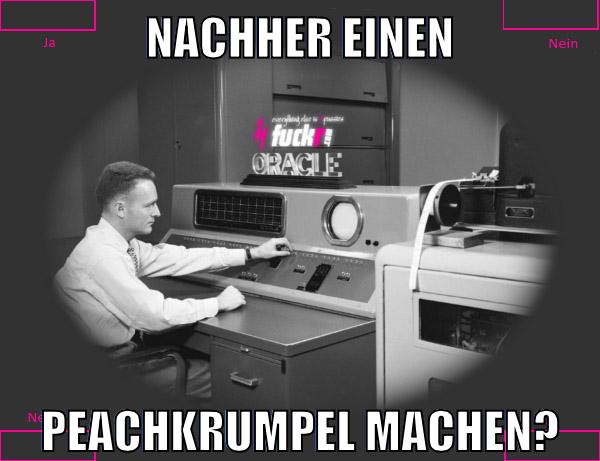nachher einen peachkrumpel machen?