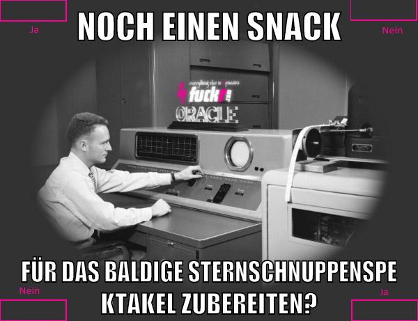 noch einen snack für das baldige sternschnuppenspektakel zubereiten?
