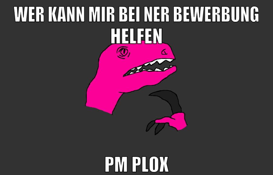 wer kann mir bei ner bewerbung helfen pm plox
