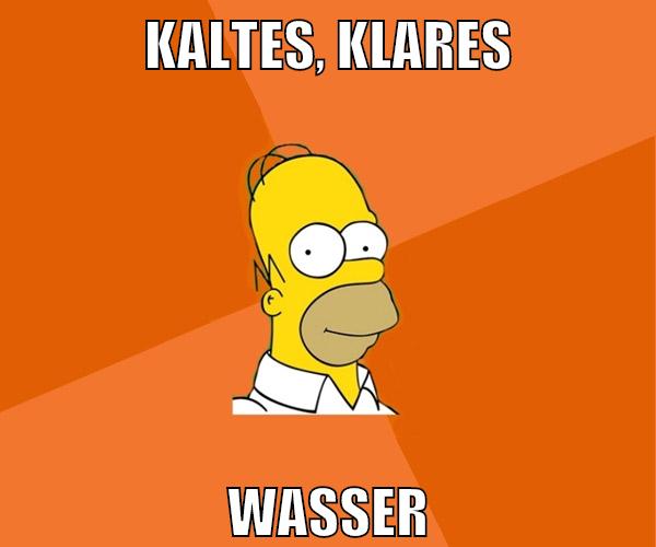 kaltes, klares wasser