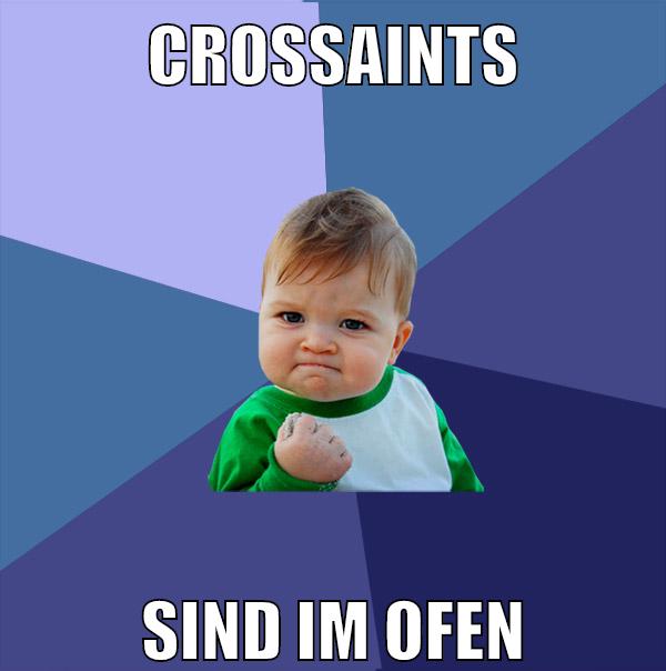 crossaints sind im ofen