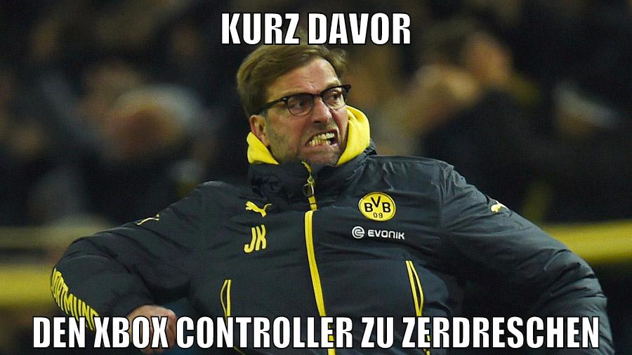 KURZ DAVOR DEN XBOX CONTROLLER ZU ZERDRESCHEN