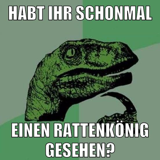 habt ihr schonmal einen rattenkönig gesehen?
