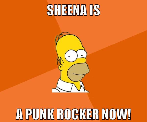 sheena is a punk rocker now!