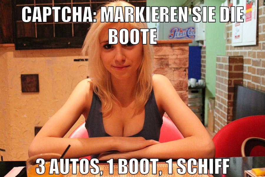 Captcha: Markieren sie die boote 3 Autos, 1 Boot, 1 Schiff